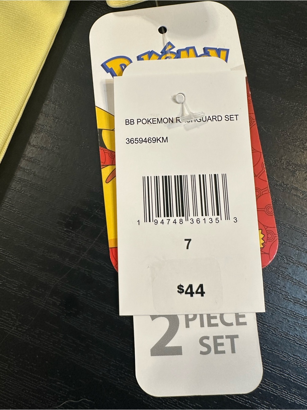 Pokemon Size 7 2-Piece Swim Trunks and Rashguard Set NWT - Picture 4 of 11